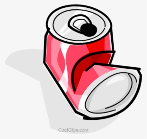 Pop Can Royalty Free Vector Clip Art Illustration - Crushed Can Clip Art