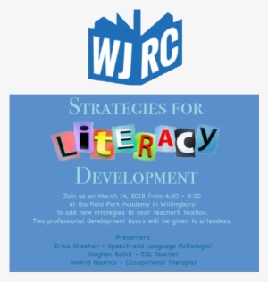 Wjrc Literacy Strategies Workshop At Gpa - Graphic Design