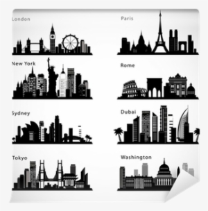 City Skyline Set - Skyline Of Famous Cities