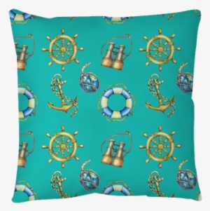 Vintage Seamless Pattern With Nautical Elements, Isolated - Painting