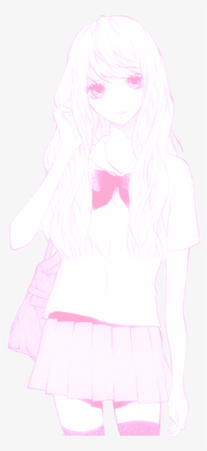 Pretty Cute Mine Manga Myedit Pink Transparent Cute - Transparent Anime Pink Girl