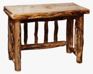 Aspen Log Spindled Table Desk - Desk
