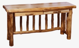 60"w Spindled Table Desk W/ Flat Front Drawers W/ Wild - Coffee Table