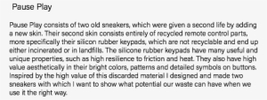 Pause Play Pause Play Consists Of Two Old Sneakers, - Water Jet Cutter