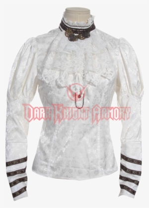 Steampunk Kragen Gothic Jabot Weiß Sp060 Von Rq-bl