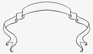 Medium Image - Ribbon Banner Template Black And White
