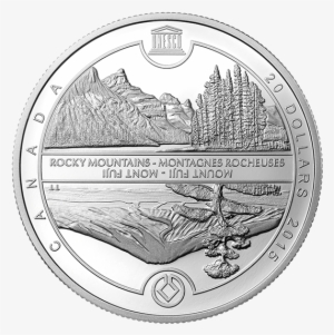 Fine Silver Coin - Rocheuses Canadienne Et Unesco
