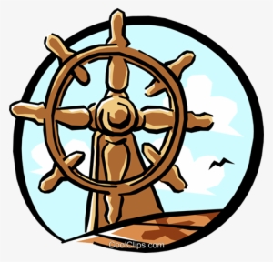 Ships Steering Royalty Free Vector Clip Art Illustration