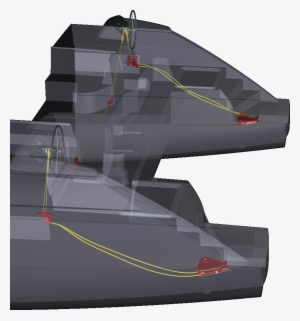 Wheels, One Won't Feel A Lot O Slack - Rudder System On Catamaran