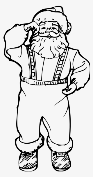 Net Clip Art Dancing Santa Black White Colouring - Santa Claus Images Black And White