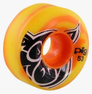 Pig Head Swirl Wheels - Pig Head Swirl Speedline Skateboard Wheels - 53mm