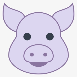 It Is A Simple Drawing Of A Pig's Head The Eyes - Cartoon