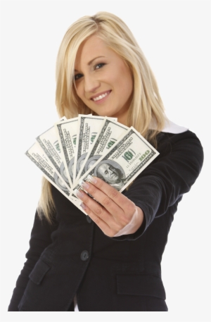 Make Money Png Download - Girl Happy With Money Png
