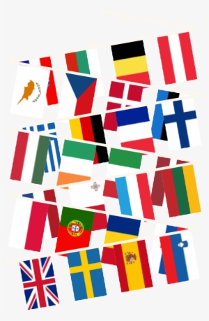 European Union Multi Nation Bunting - European Flag Bunting Png