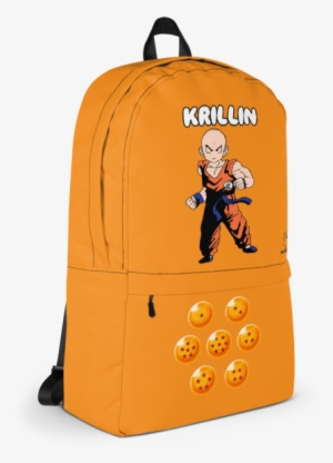 Krillin With Dragon Balls Backpack Solid Orange - Backpack