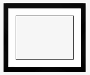 Black Picture Frame With Mat Png - Horizontal Black Picture Frame