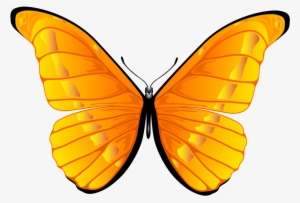 Clipart Butterfly Png 1 Free Bird - Butterfly Clipart Yellow Png