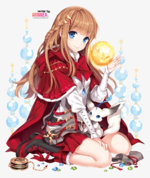 Christmas Anime Girl Render Arinnea On Deviantart Png - Anime Girl Kawaii Cute