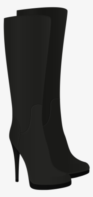 Female Black Boots Png Clipart - Clip Art
