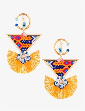 Aztec Fringe Earrings - Earring