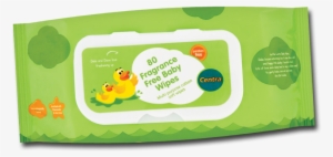 Centra Baby Wipes Fragrance Free 80pce - Label
