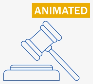 Blue Gavel Png - Icon