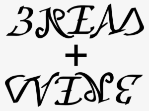 How To Set Use Bread And Wine Ambigram Clipart - Bread