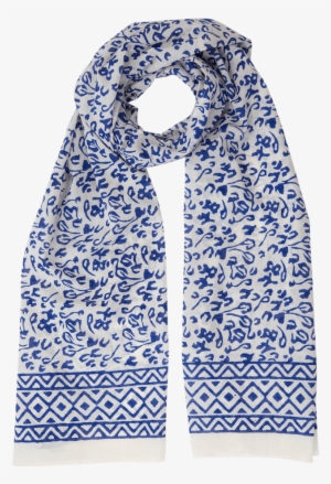 Bright Blue Abstract Scarf - Scarf