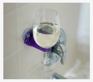 Wave Hooks Bathtub Wine Glass Holder Purple