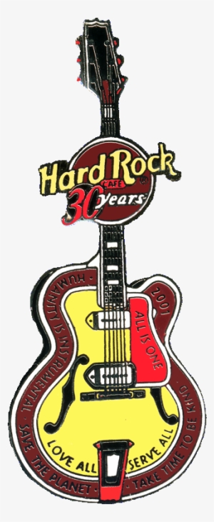 On-line 30th Anniversary Acoustic Slogan Guitar N20813 - Hard Rock Guitar Png