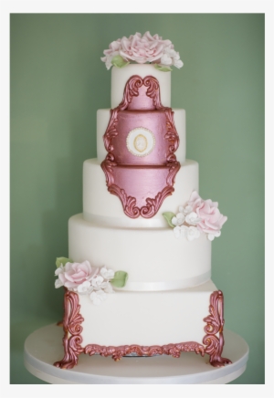 Ornate 5 Tiered Wedding Cake - Wedding Cake