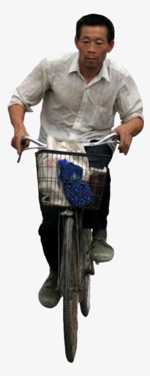 Chinese Man Riding Bicycle Source - Cycle Riding Front Png