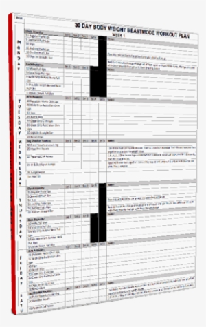 Workout Sheet - Exercise