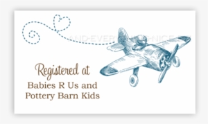 Vintage Airplane • Favor Tags Or Registry Cards - Thank You Airplane Gif