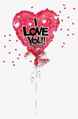 I Love You Heart Dot - 18 Inch Love Heart Dot Pattern 2s- Flat