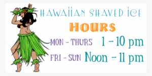 Hawaiian Shaved Ice Static Cling - Hula