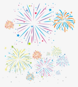 Feu D Artifice - Fuegos Artificiales Dibujo Png