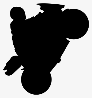 Designed By Nova Digital Media - Bike Wheelie Black And White