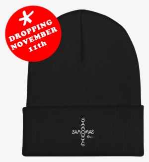 Cross Limited Edition Premium Black Beanie Hand Crafted - Embroidered Beanie Black