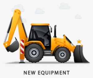 Clip Black And White Backhoe Clipart Plant Machinery - Backhoe Loader