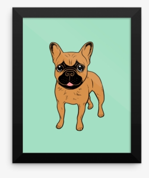 Golden Fawn Frenchie Framed Photo Paper Poster - Golden Fawn