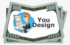 Design Your Own Money Drop Card - 100 Dollar Bill Blank Template