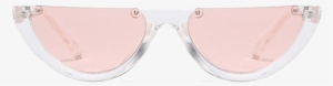Hot Flat Top Semilunar Semi Rimless Street Snap Sunglasses