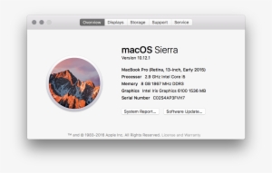 Macbook Pro Version Info - Mac Macbook Pro 2017