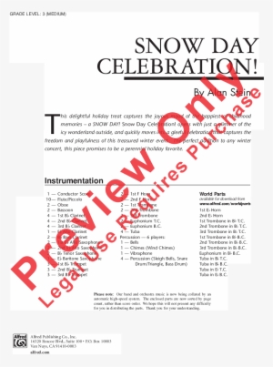 Thumbnail Snow Day Celebration - Folk Tune Air And Fiddler's Fury Sheet Music