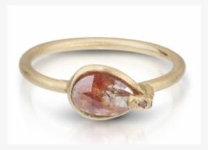 Counterbalance Series With Peach Rose Cut Diamond - Pink