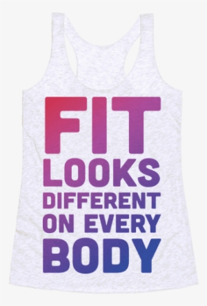 Fit Looks Different On Every Body Racerback Tank Top - Cat