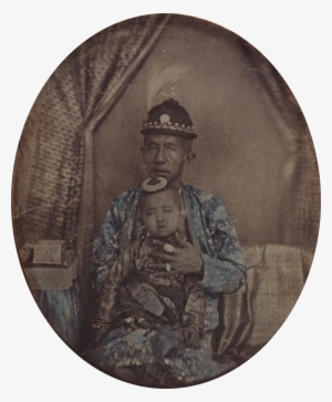 Daguerreotype Of King Mongkut And Daughter, 1861 - Half Dime 1795