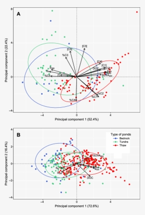 Pcas Of Dom Optical Variables Across Bedrock, Tundra, - Diagram