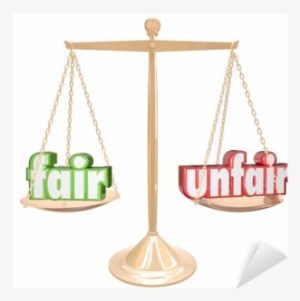 Fair Vs Unfair Words Scale Balance Justice Injustice - Fair And Unfair Dismissal